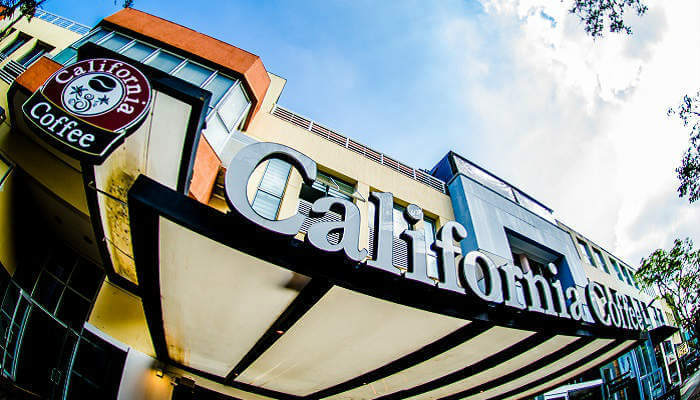 franquia de cafeteria - california coffee